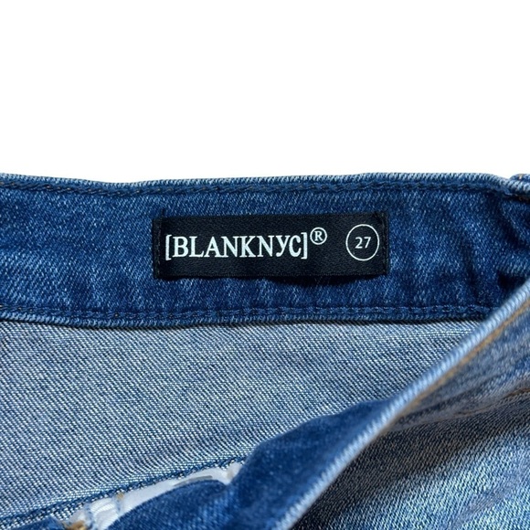 Blank NYC Medium Wash High Rise Rolled Denim Shorts US 27 - Picture 6 of 9